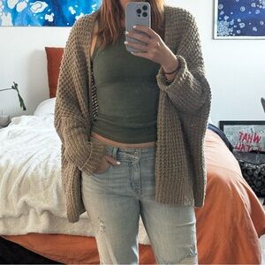 Free people knit cape cardigan